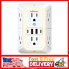 Wall Outlet Extender with Night Light, 6 Outlet Plug Adapter with 4 USB Ports gallery