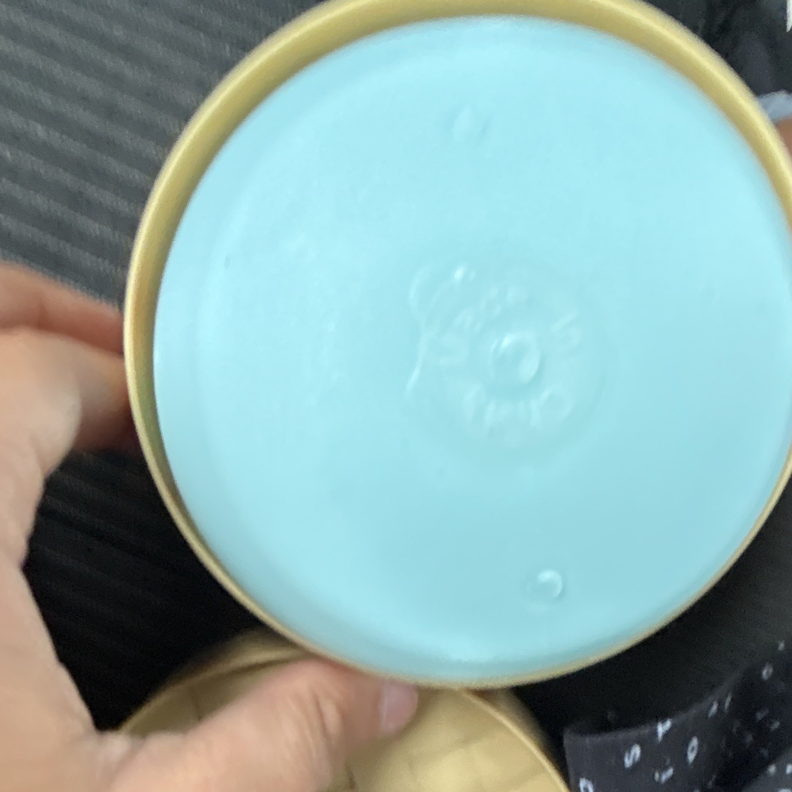 RMS Round Plastic Food Storage Container 270ml Snap Lid Dumpling Blue/Beige gallery