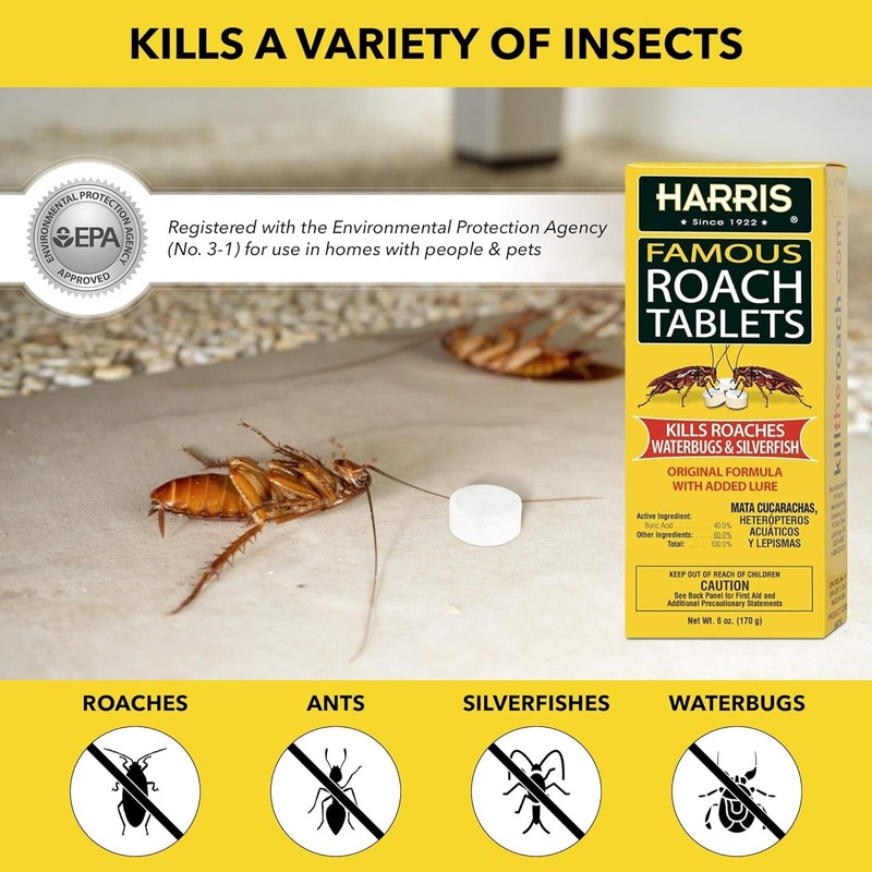 Harris Roach Tablets, Boric Acid Roach and Insects Killer with Lure, Alternative gallery