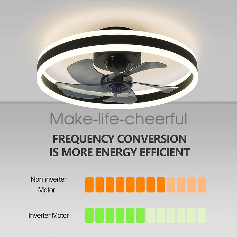 Modern Chandelier Ceiling Fan Dimmable LED Reversible 6 Speeds Wide Application gallery