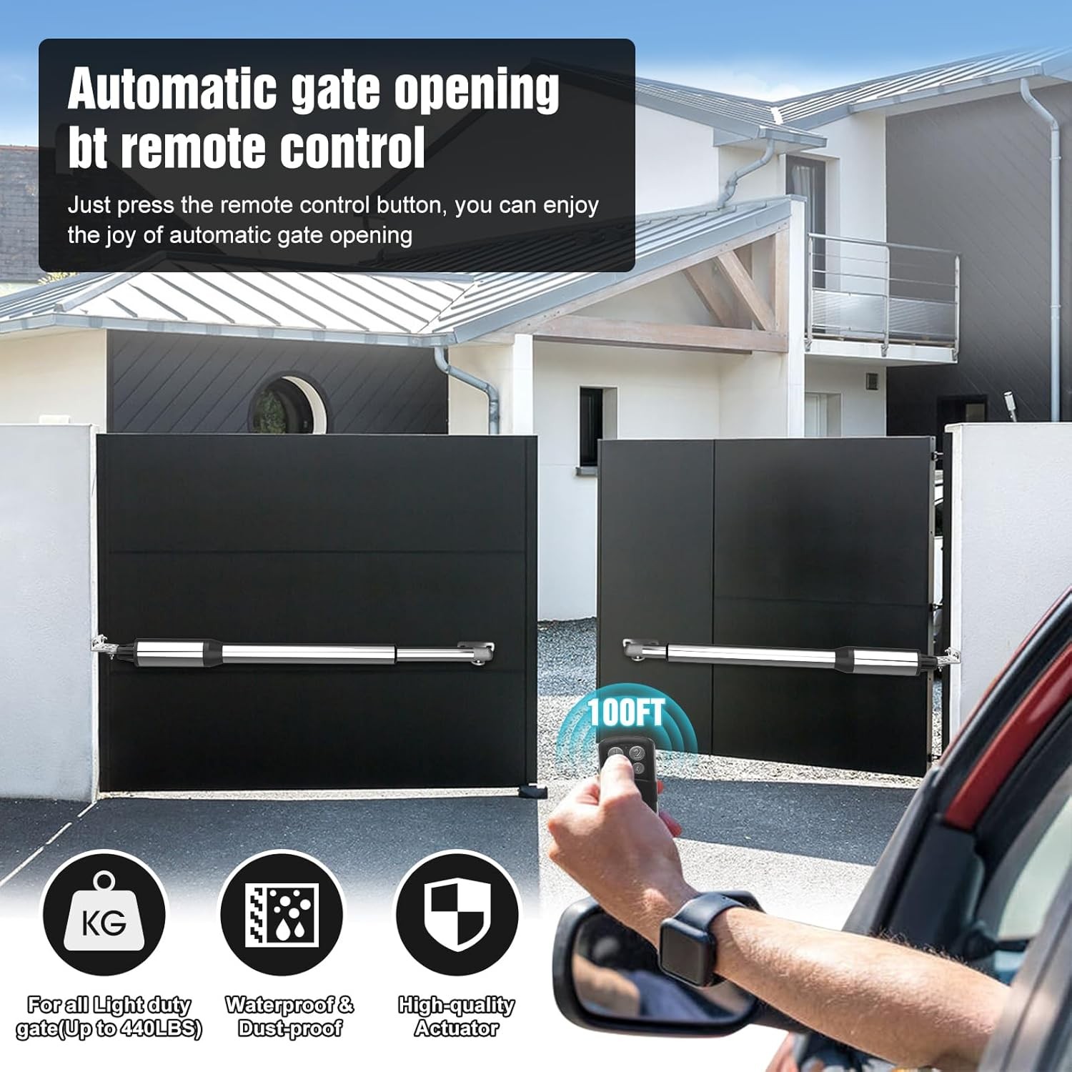 JUJIANG C01 Automatic Gate Opener Dual Swing 440lb 12FT gallery