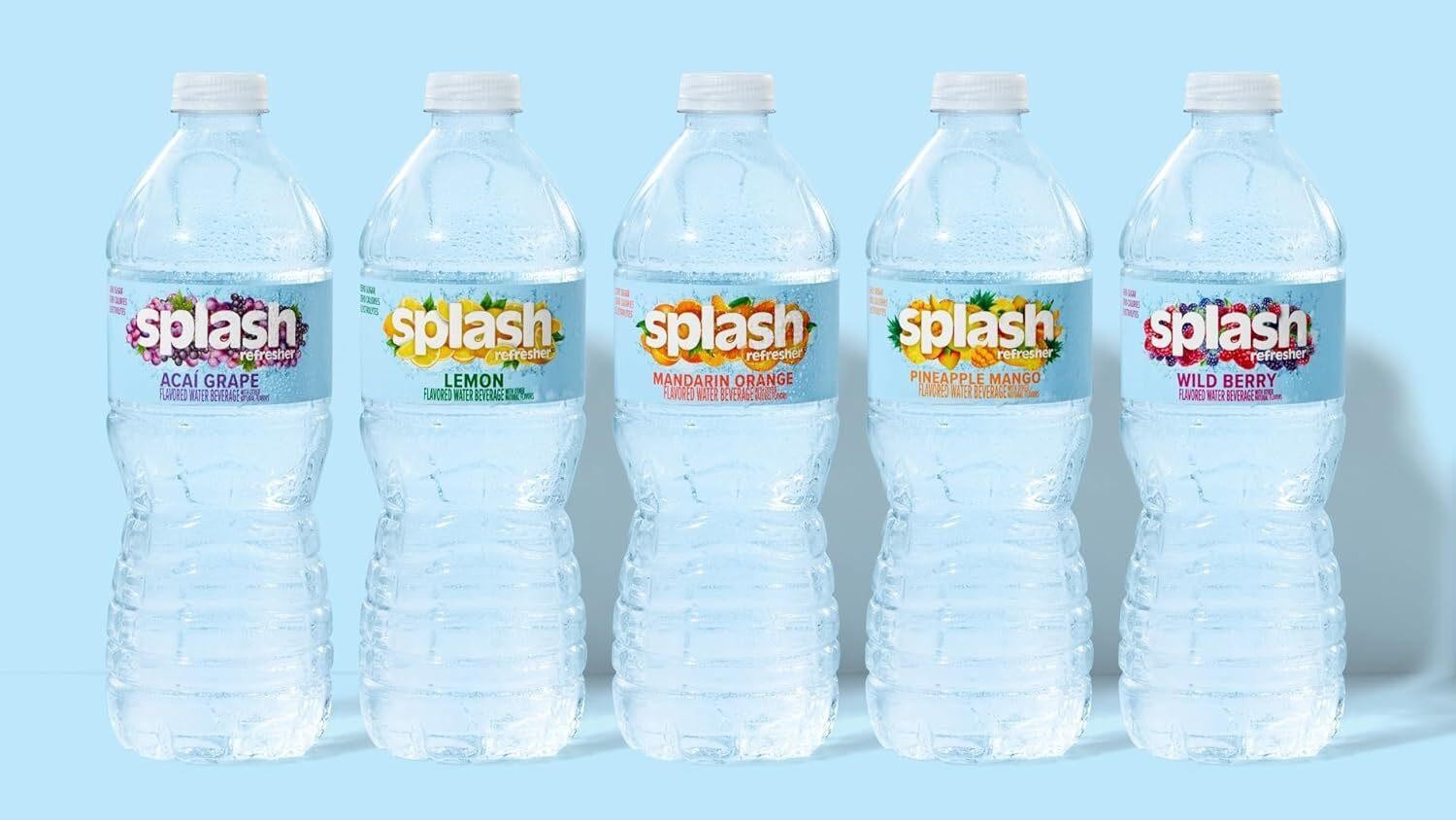 Splash Refresher Acai Grape Flavored Water, 16.9 Fl Oz, Plastic Bottle Pack of 6 gallery