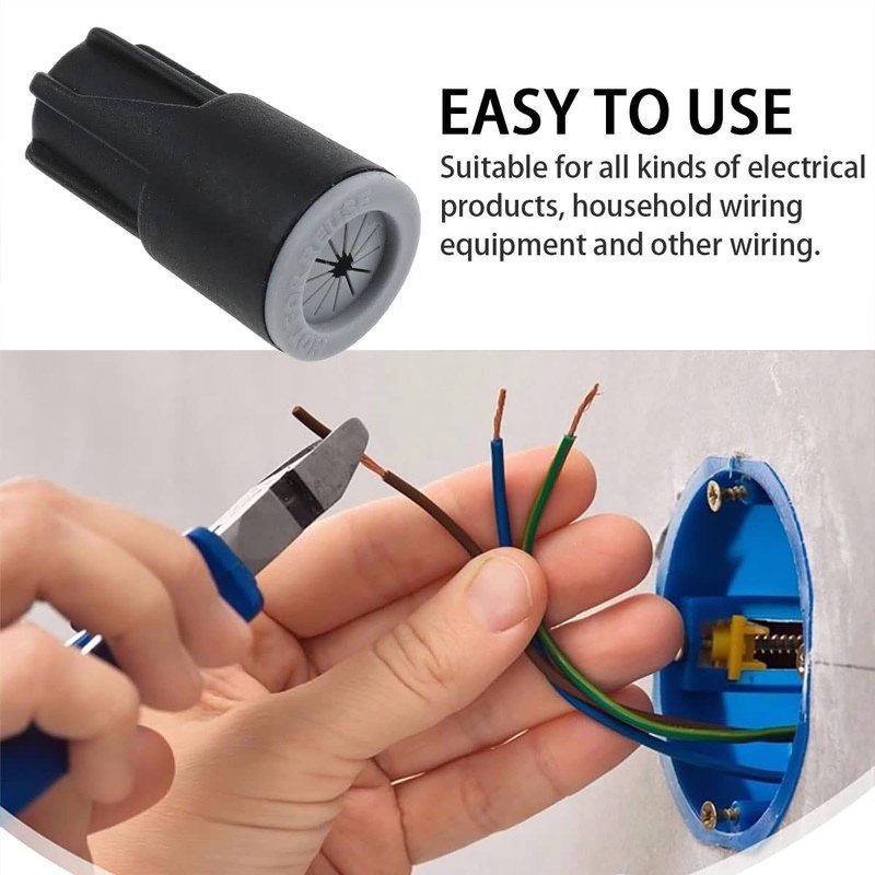 20pcs Waterproof Wire Connector, Outdoor Cap Nuts for #8 to #22 Black gallery