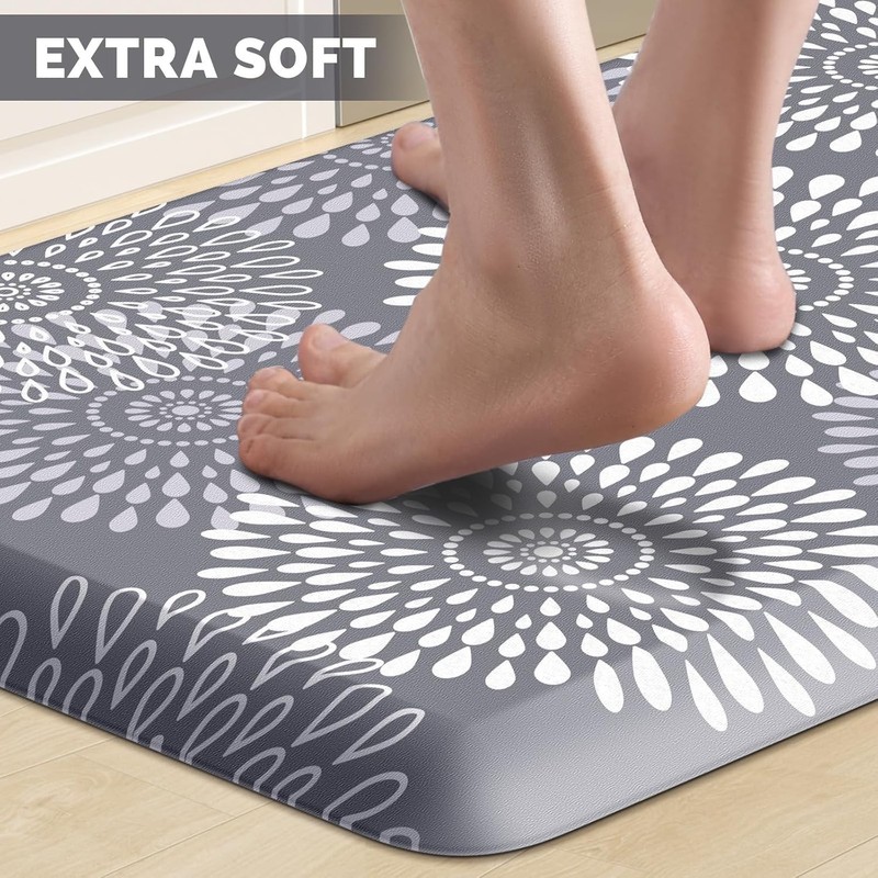 Compact Waterproof Kitchen Floor Mat - 17.3" x 28" Non-Slip & Easy to Clean gallery