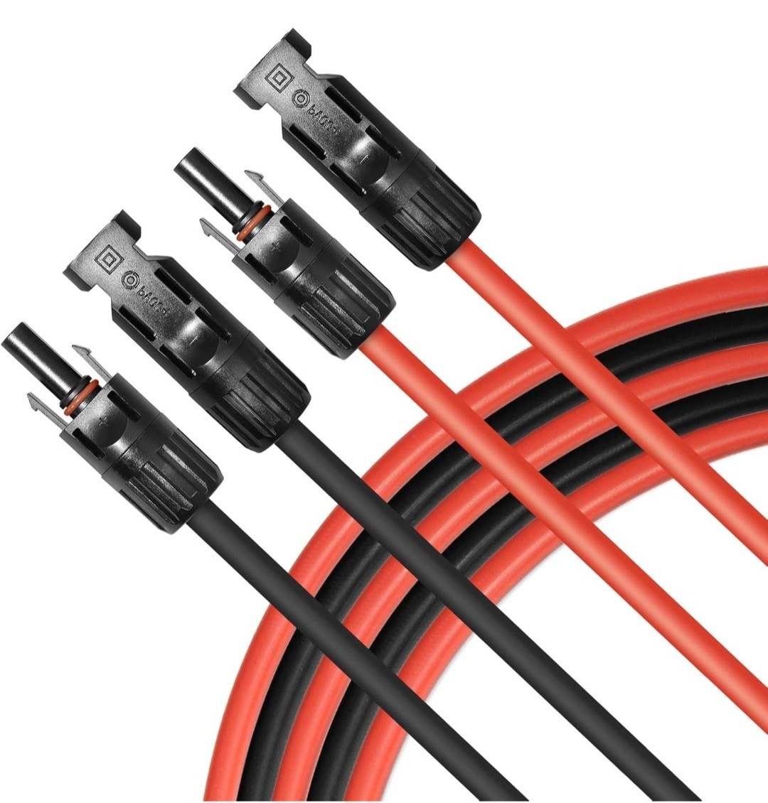 10 AWG Solar Panel Extension Cable PV Wire Solar Connector Pair Black & Red 6mm² gallery