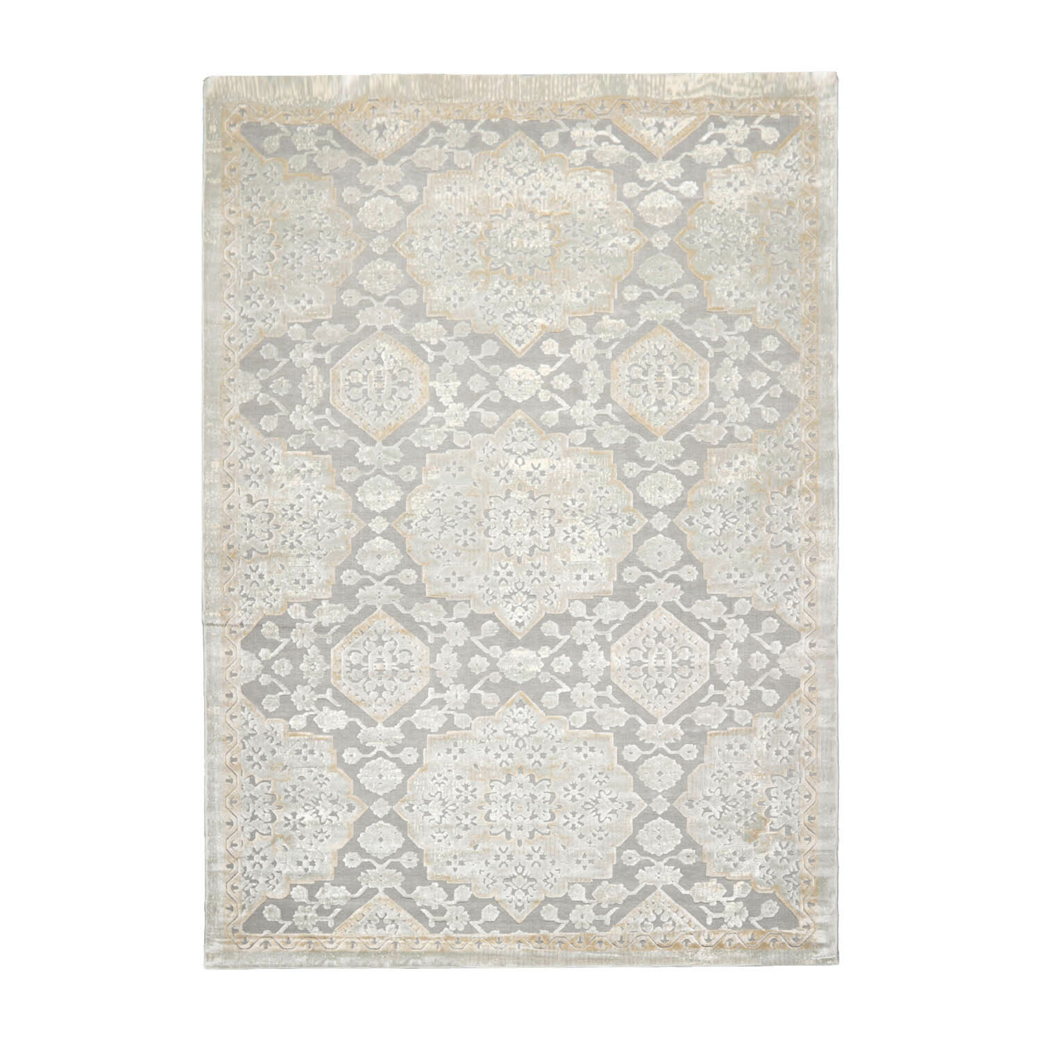 7'11” x 11'2” Designer Modern High Low Pile 100% Polypropylene Area Rug Gray gallery
