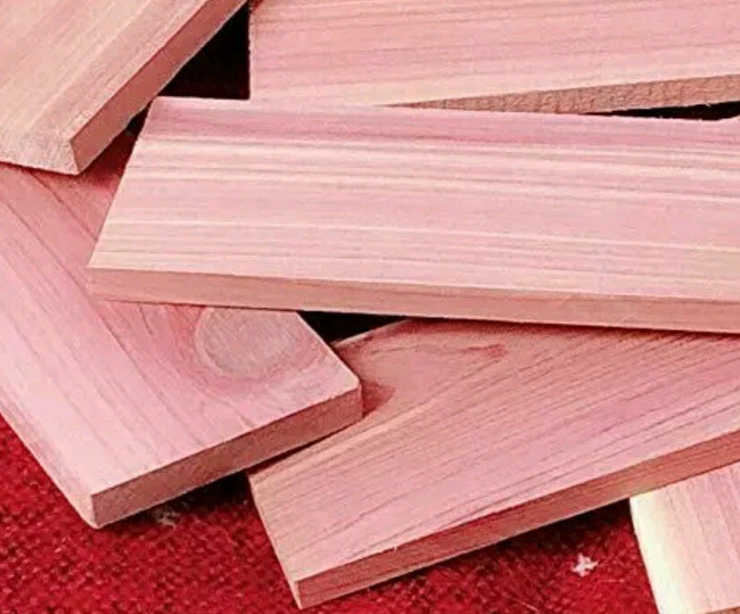 12 Cedar Wood Blocks (Aromatic) natural moth repellant. Made in America. gallery