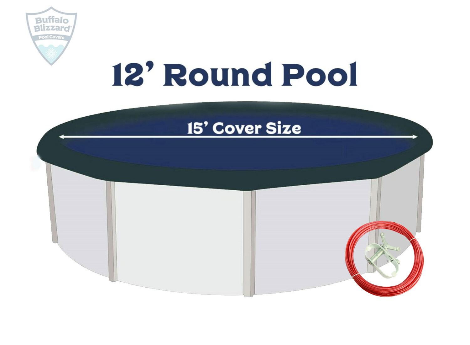 Buffalo Blizzard Round Above Ground Swimming Pool Winter Covers (Various Sizes) gallery