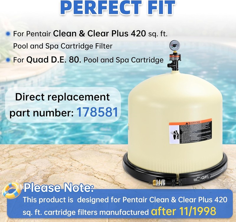 178581 Pool Filter Lid Assembly Compatible with Pentair Clean & Clear Plus 420 gallery