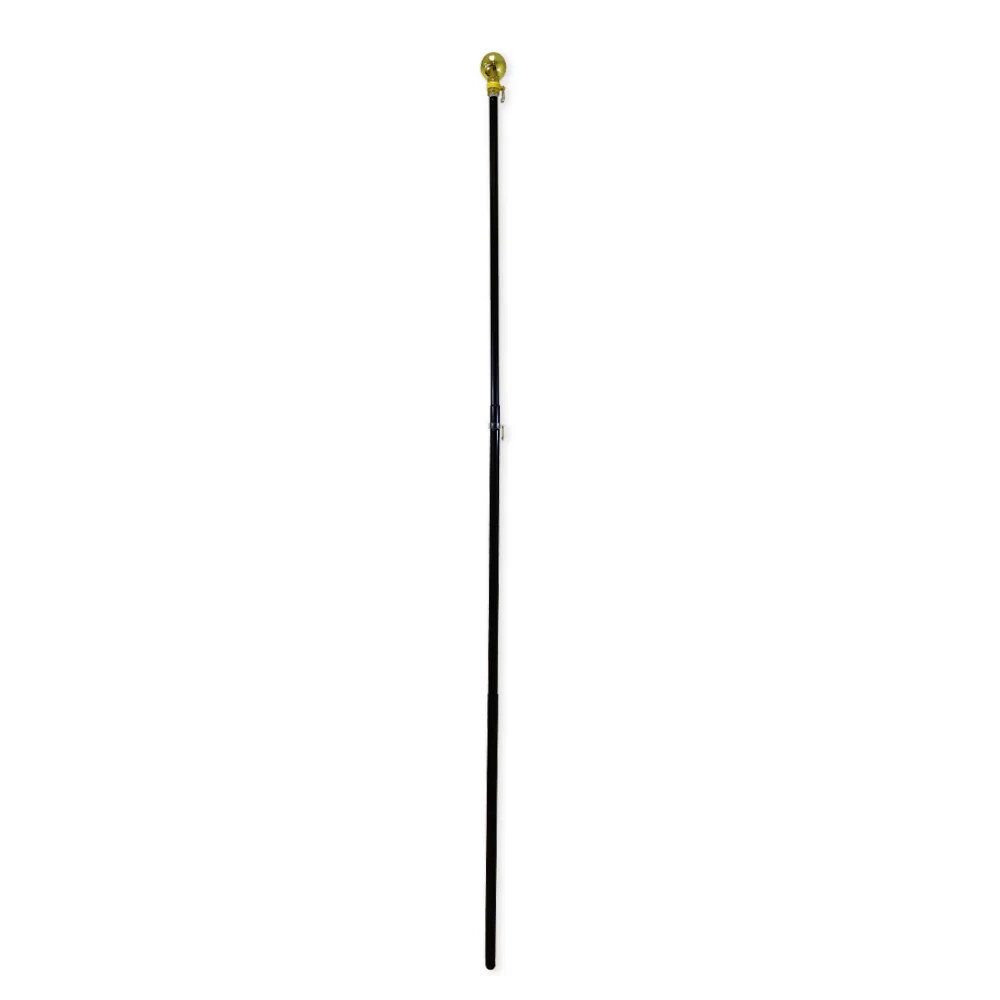 8ft BLACK Aluminum Flag Pole Only (BALL Top) - Perfect for Office Indoor Use gallery