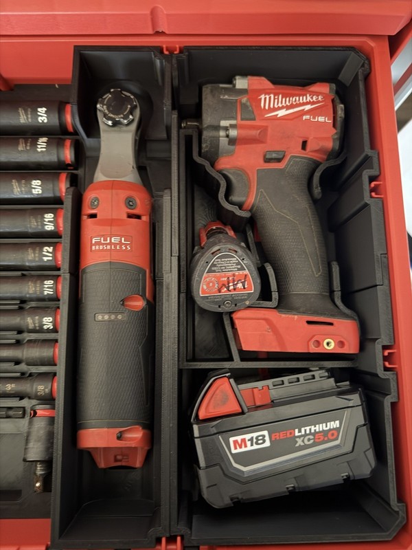 PACKOUT Drawer Insert – M18 1/2" or 3/8" Impact Wrench & 3/8 Ratchet (Insert Onl gallery