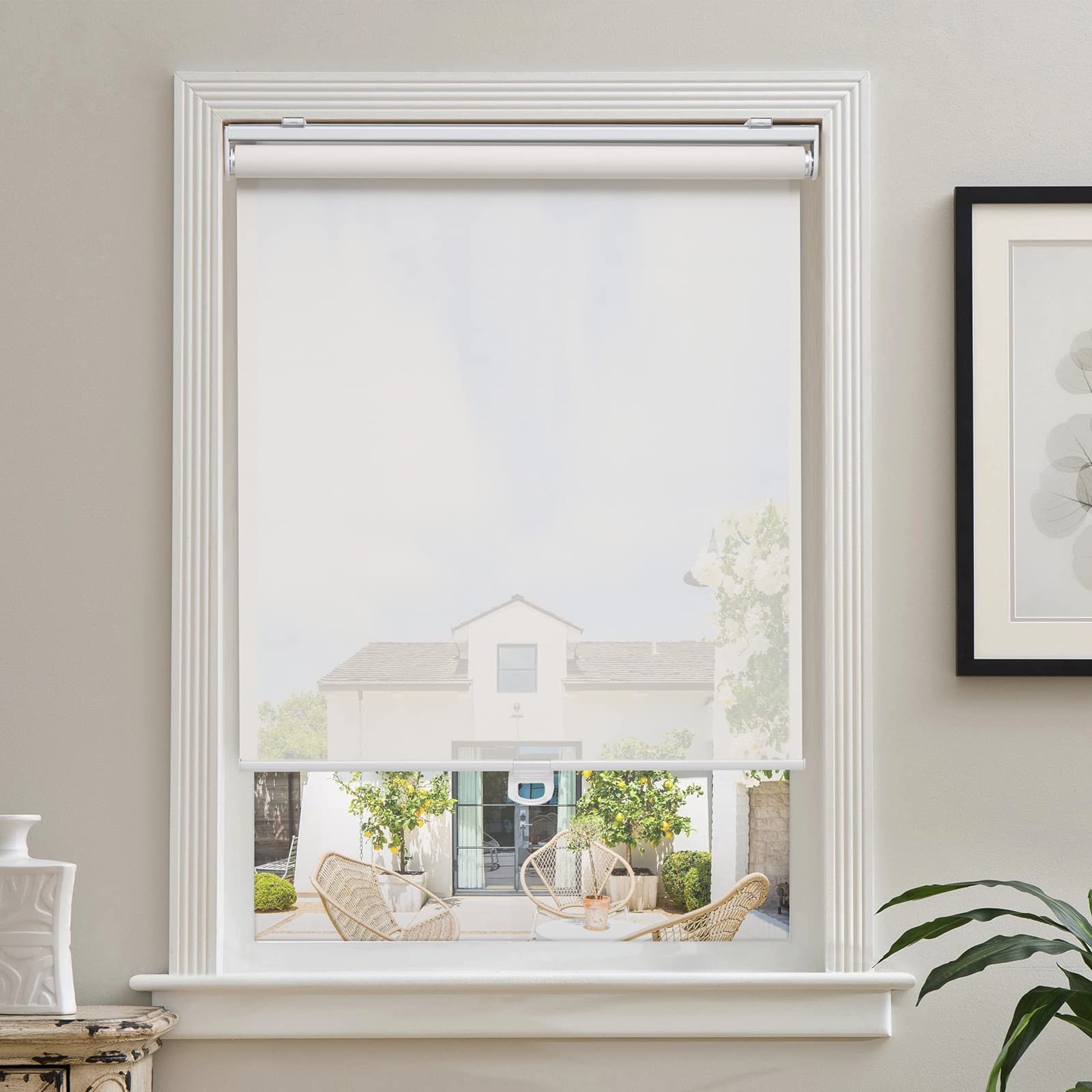 AOSKY Cordless Roller Shades for Windows Light Filtering Shades with 5% Openness gallery