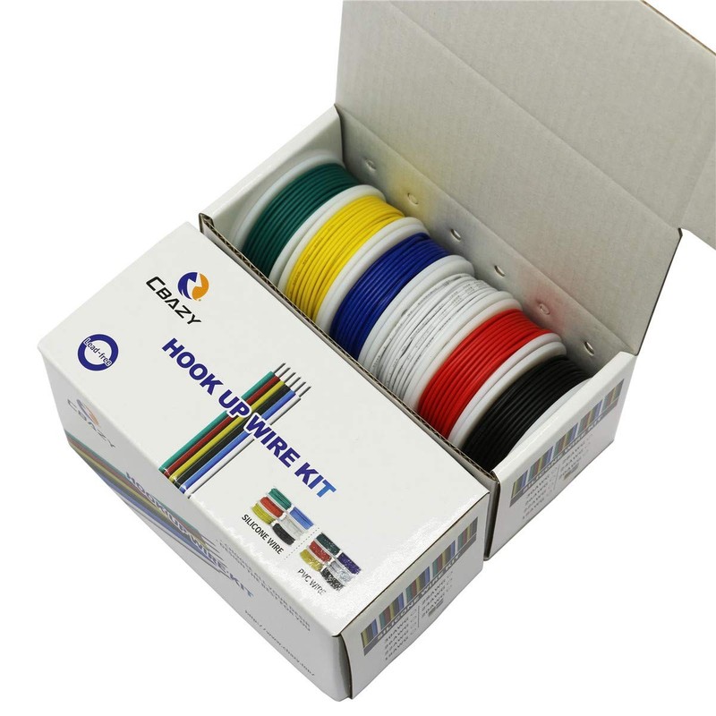 CBAZY Stranded Wire Kit 22 Gauge 22AWG, D-(red+blue+green+yellow+white+black) gallery