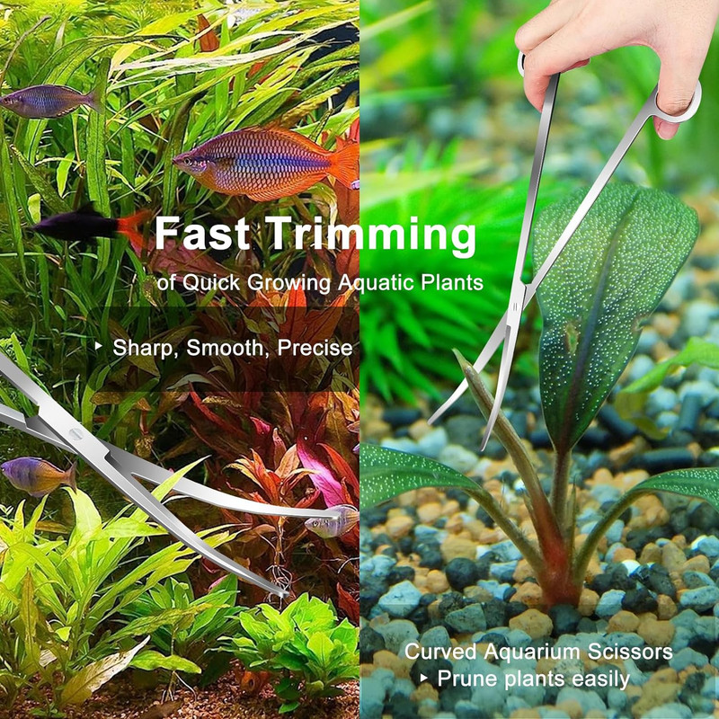 4Pcs Aquascaping Tools Kit, Aquascape Tools Long and Strong Planted Aquarium Tw gallery