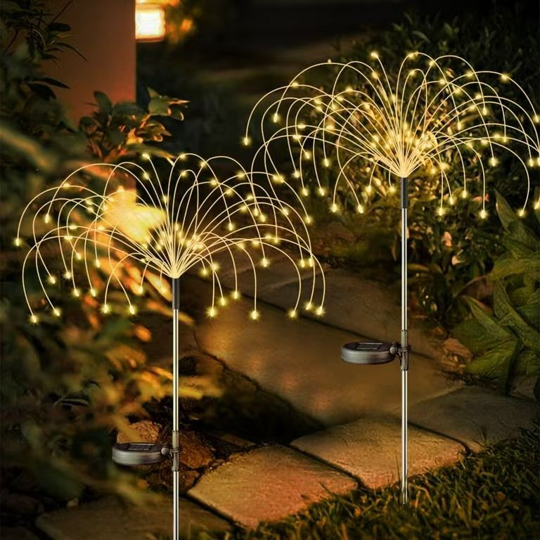 100-200LED Solar Firework Light string Outdoor Waterproof Path Lawn Garden Decor gallery