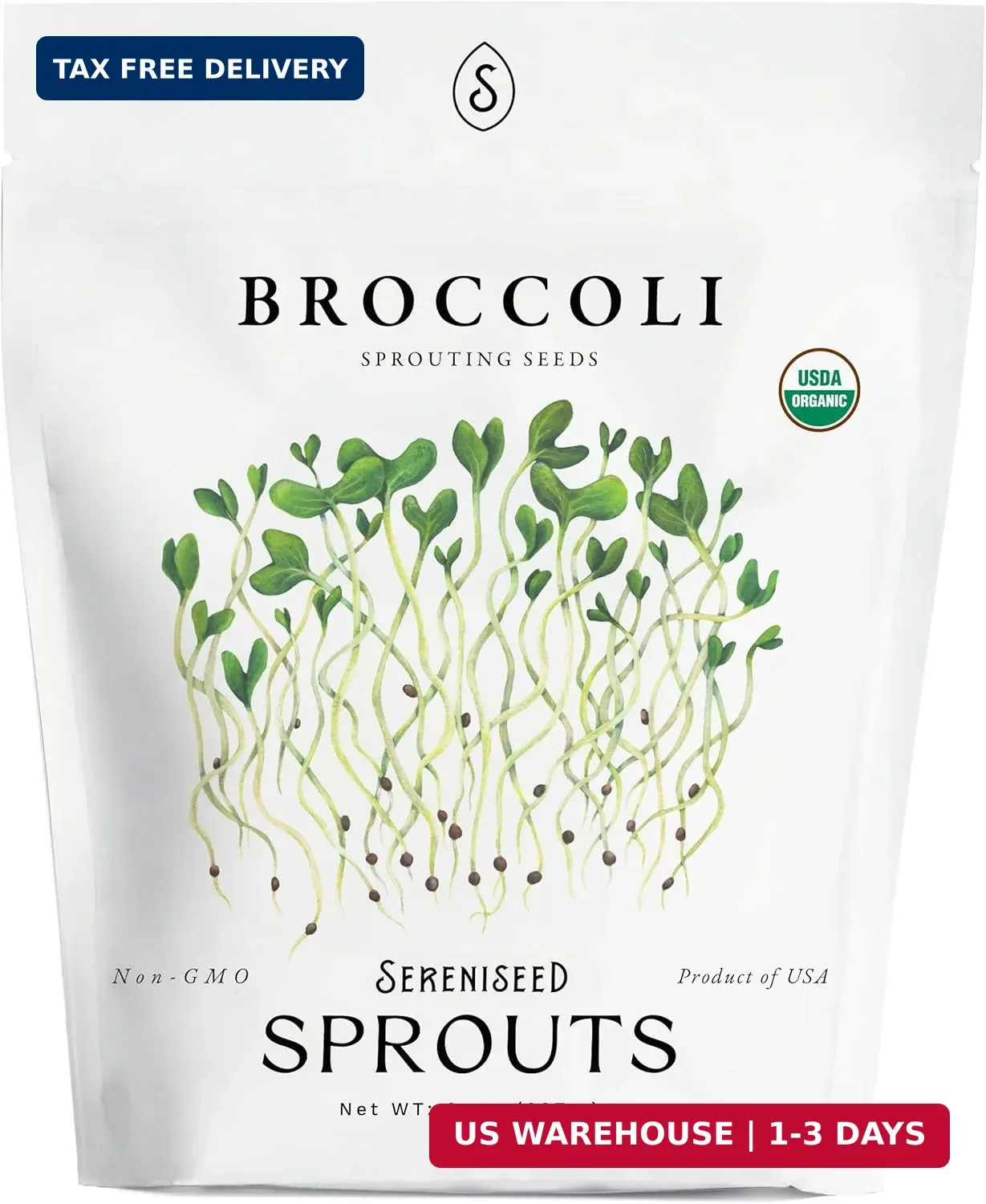 Organic Broccoli Sprout Seeds (8 oz) - Non-GMO, Heirloom Seeds for Sprouting and gallery