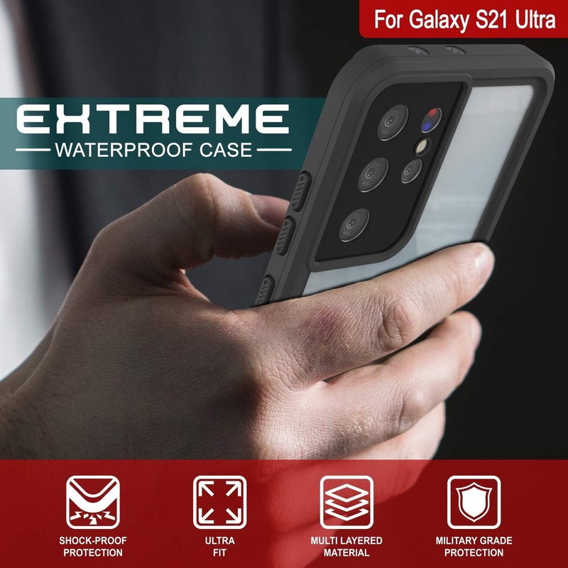 Shockproof Waterproof Case For Galaxy S21, S21+, S21 Ultra Plus Screen Protector gallery