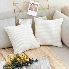 Soft Corduroy Solid Cushion Cover Throw Pillow Cases Home Sofa Bed Decor US