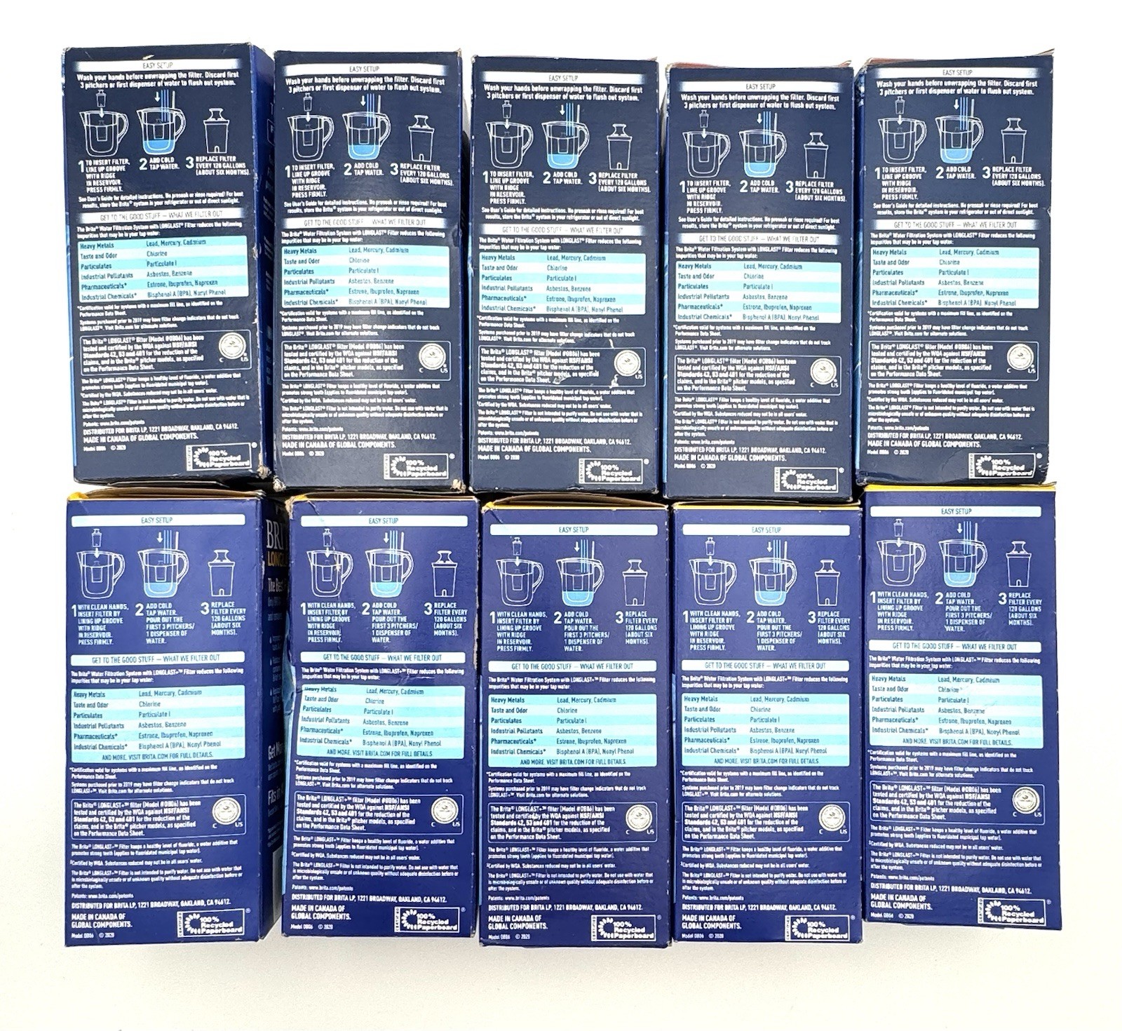 Brita Longlast & Longlast+ Water Filter LOT OF 10 Replacement for Pitchers gallery