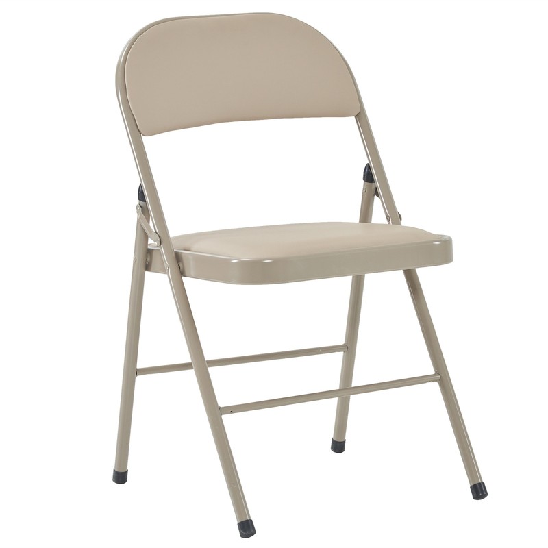 6 PCS Folding Chairs with High-Quality Padded Fabric Seat Heavy Duty Metal Frame gallery