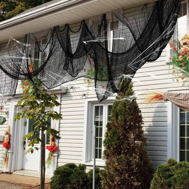 6 Pack Halloween Decorations Creepy Cloth, 72 x 30 Inch Black Creepy Gauze for gallery