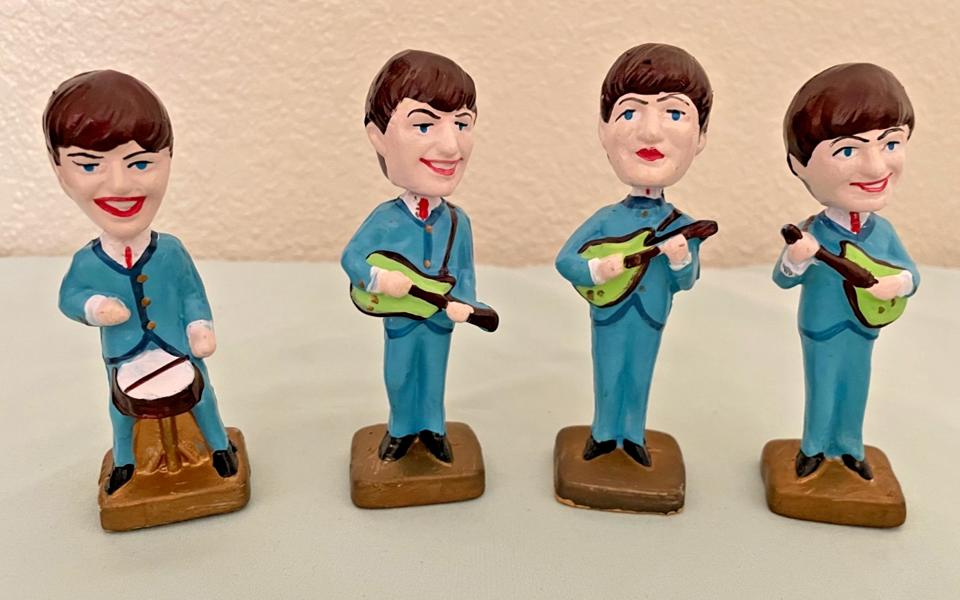Beatles Memorabilia, Cake Topper, 4 Resin Figures 3.75 inches Tall New gallery