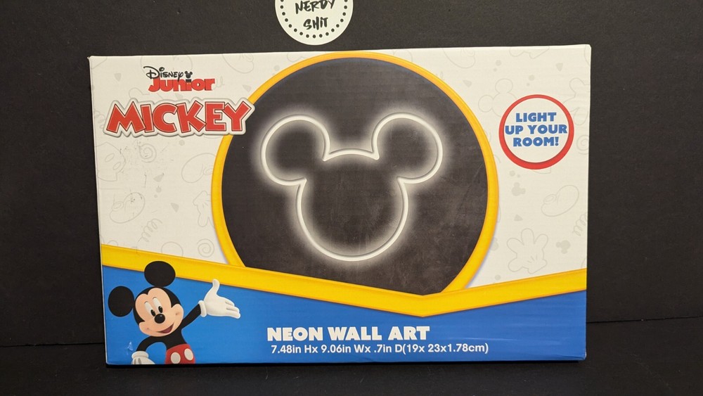 Disney Junior Mickey LED Neon Light Wall Art - Battery Powered - Mickey Head