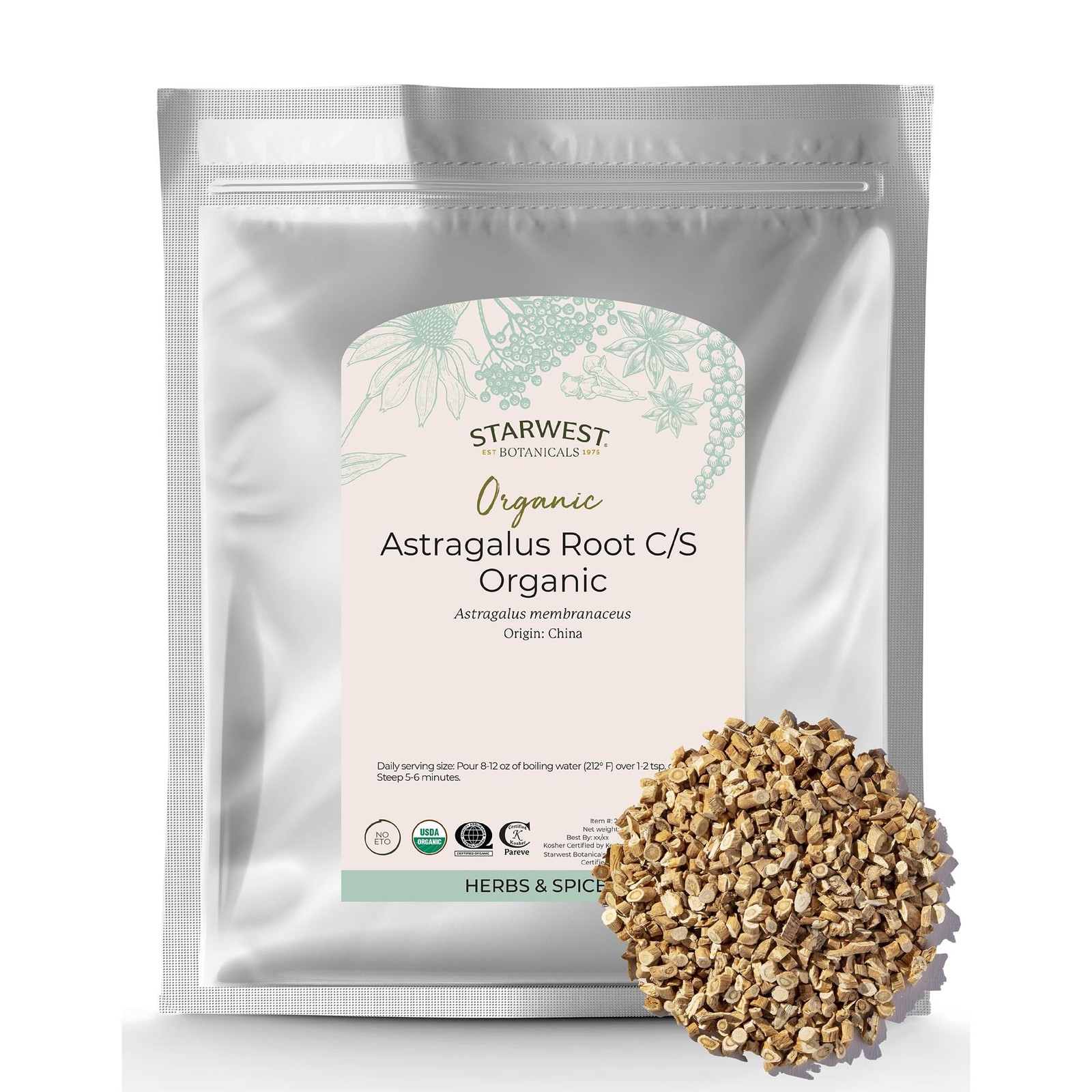 Starwest Botanicals Organic Astragalus Root - 16 Ounce (Pack of 1), No Color gallery