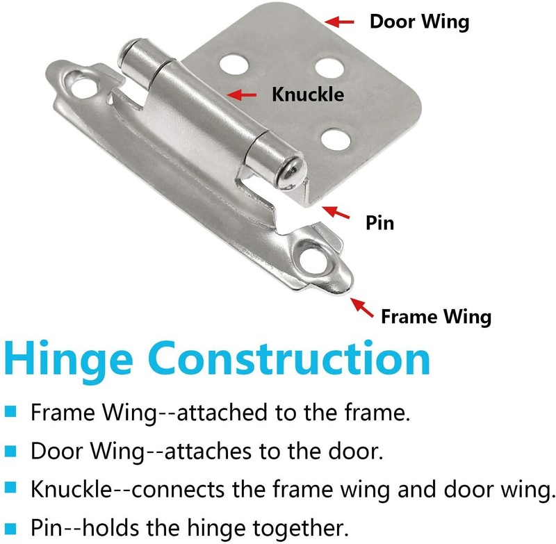 Overlay Kitchen Cabinet Hinges Self Closing Face Mount Cupboard Door Hinge Lot gallery