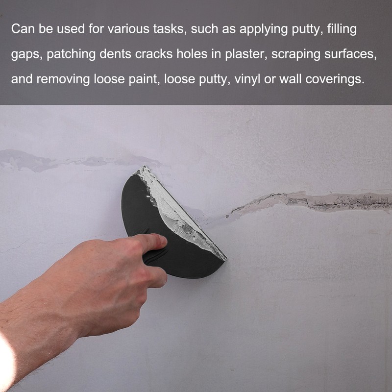10pcs Putty Scraper 1.5" Width 6mm Thin Flexible Plastic Putty Knife Black gallery