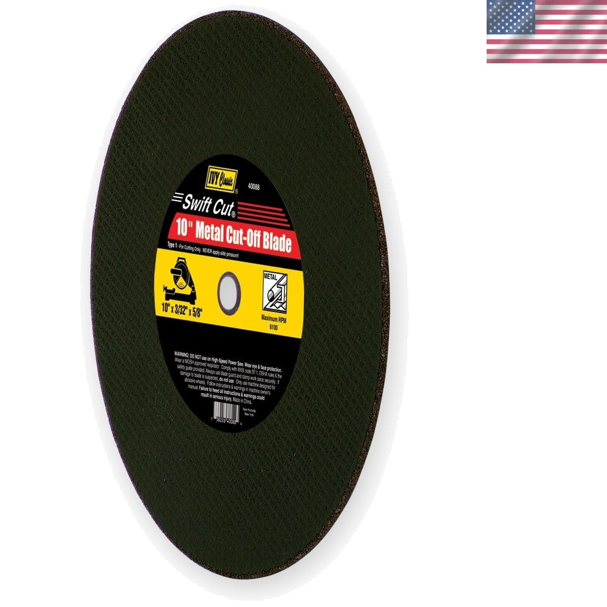 10-Inch Aluminum Oxide Cut-Off Blade with Fiberglass Reinforcement for Metal gallery