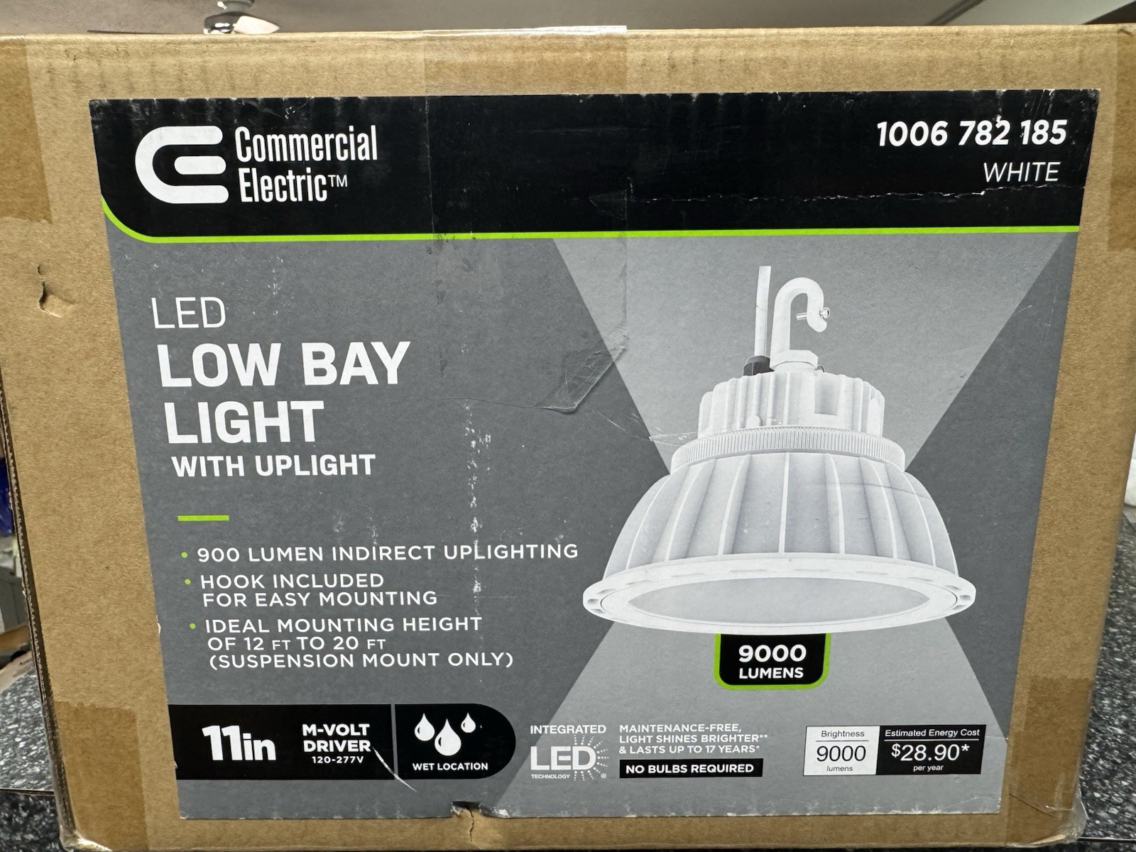 1006 782 185 COMMERCIAL ELECTRIC LED LOW BAY LIGHT WITH UPLIGHT gallery