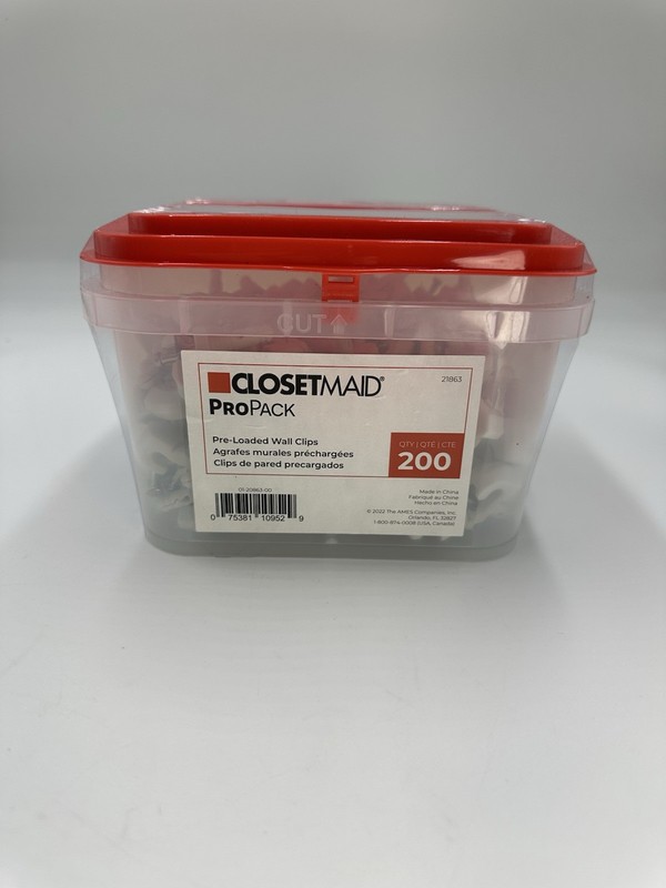 Propack Pre-Loaded Wall Clips (200-Piece) Closet Maid gallery