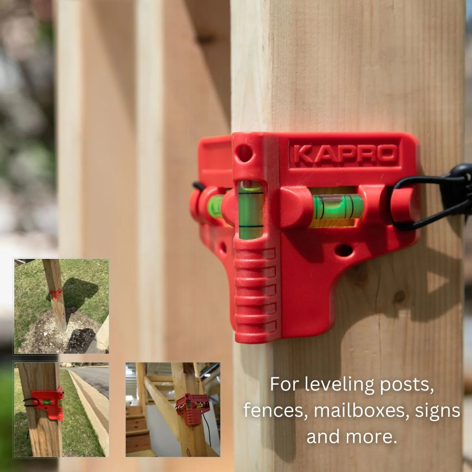 Kapro 341 Mini Magnetic Post Pipe Sign Level Compact Lightweight Rugged Durable gallery