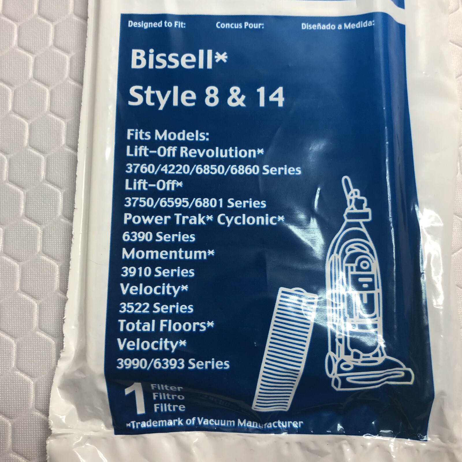 Hepa Vaccum Filter Enviro Care Technologies Bissell Style 8 & 14 ( 1 ) NIP gallery