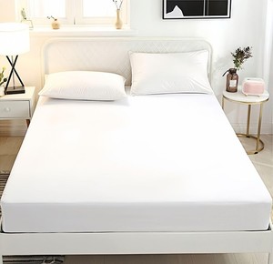 Full Size Fitted Sheet, 100% Cotton 300 Thread Count Sateen, Deep Pocket Full gallery