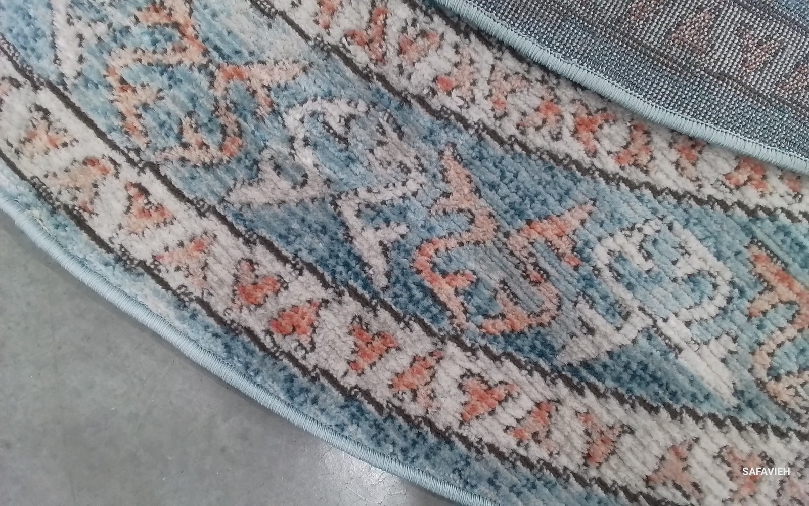 BLUE / ROSE 6'-7" x 6'-7" Back Stain Rug, Reduced Price 1172800658 SHV729M-7R gallery