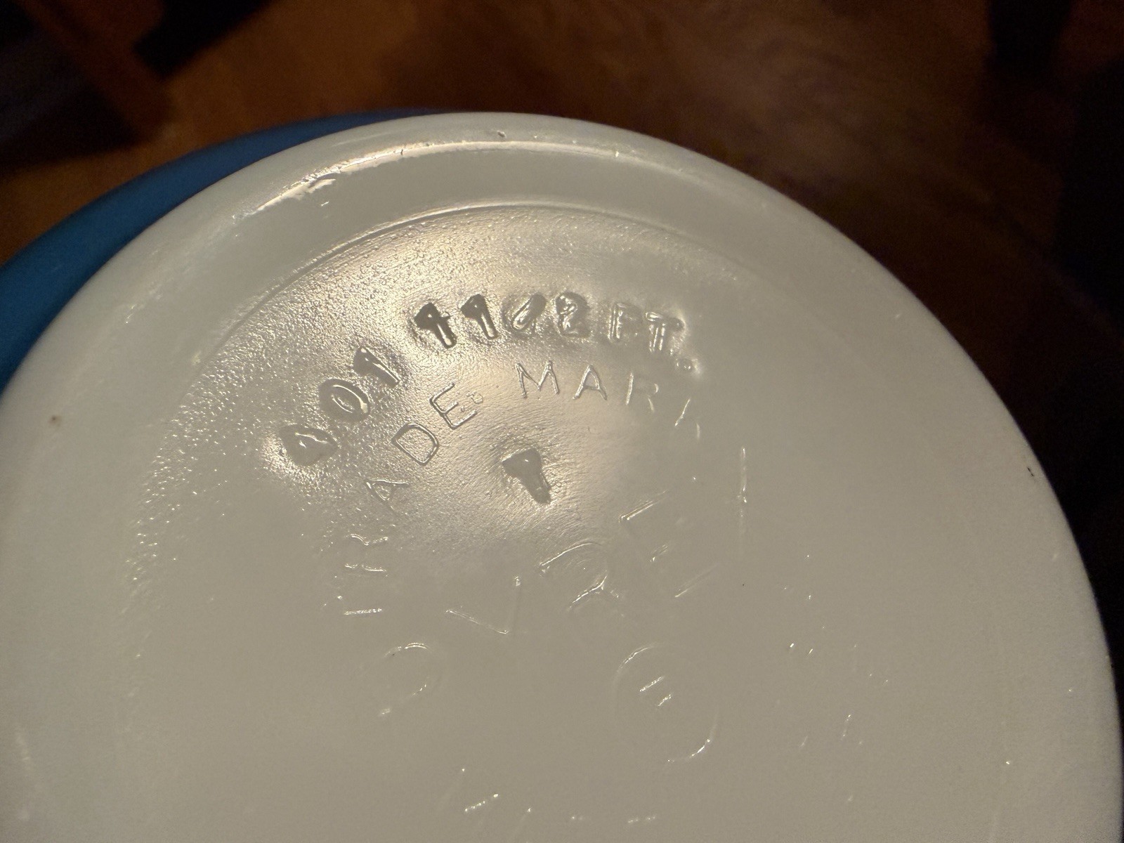 Pyrex Mixing Bowl Nesting Blue Rainbow Primary Color 401 Glass Vintage MCM USA gallery