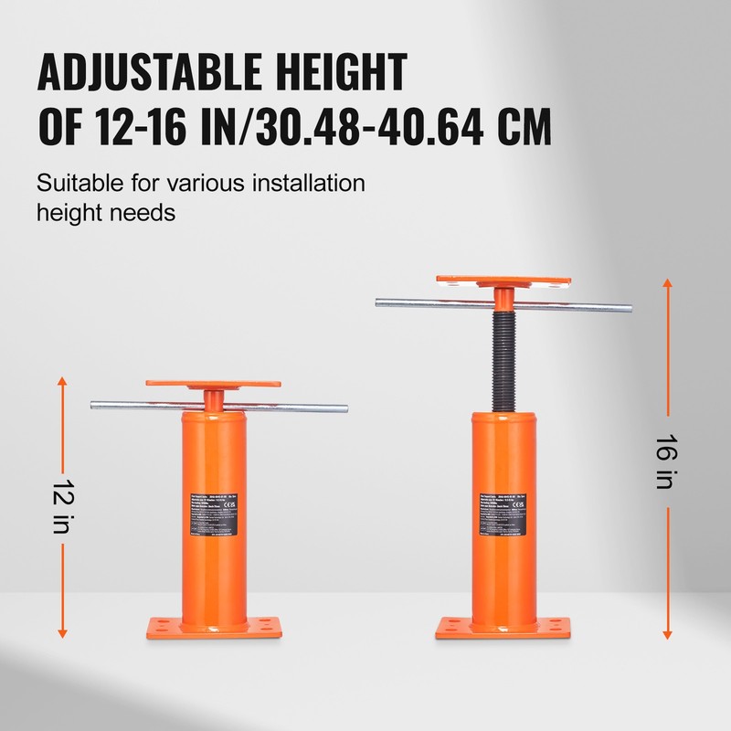 VEVOR 2PCS Adjustable Floor Jack Post House Floor Leveling Lift 12"-16" Height gallery