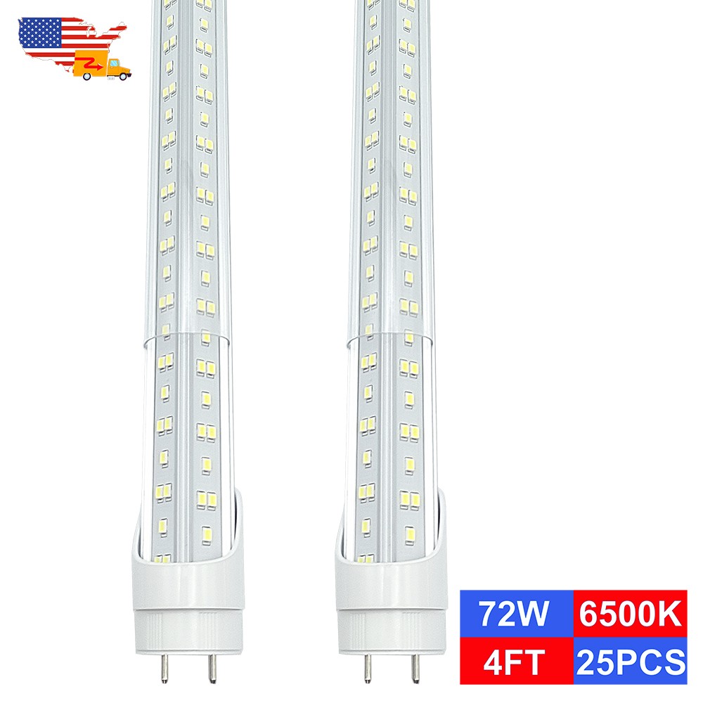 G13 Dual Pin 4' Led Fluorescent Replacement Tube, 72W 7200Lm No RF AC85-277V gallery