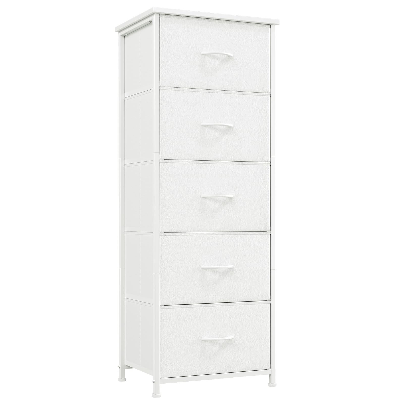 Tall Dresser with 5 Drawers Storage Organizer Chest of Drawers for Bedroom gallery