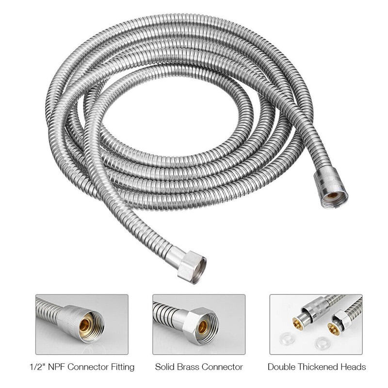 10FT Shower Head Hose Handheld Extra Long Stainless Steel Bathroom Tube NEW gallery