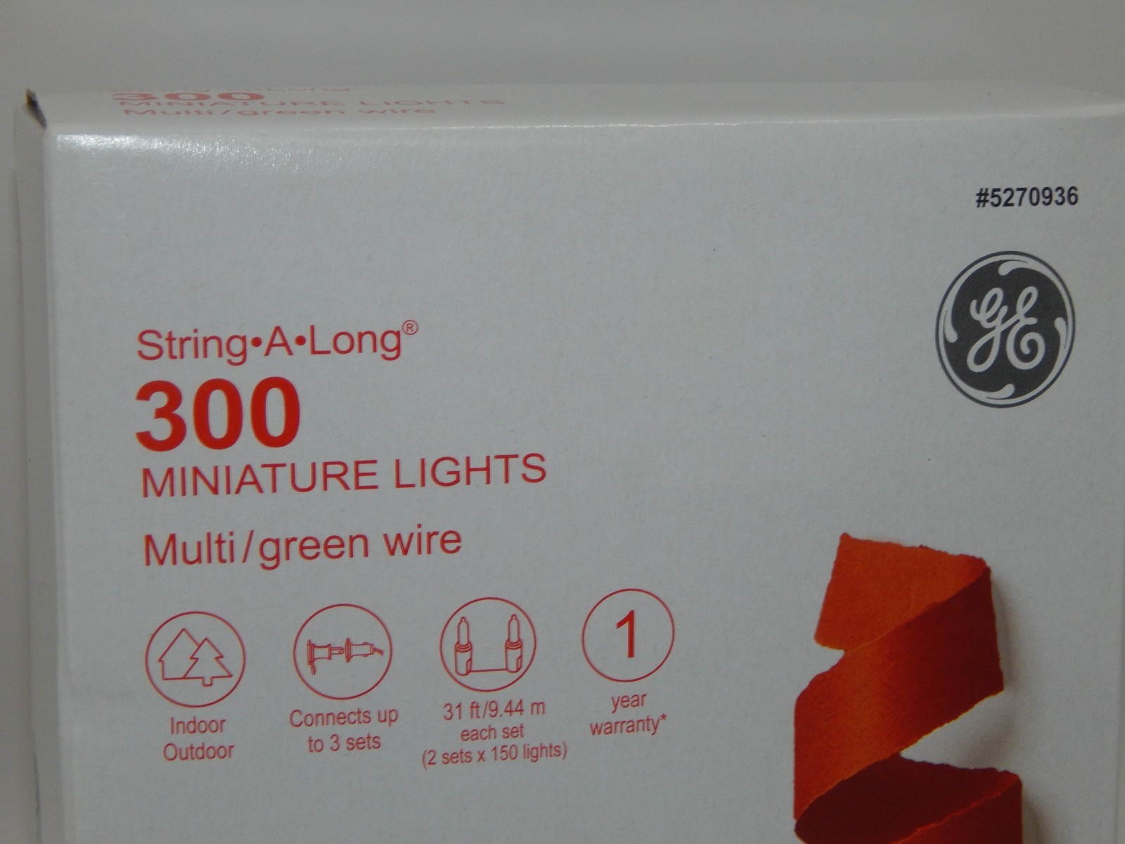 New String A Long GE 300 Mini Multicolor Christmas Lights 31 Feet 150x2 Holiday gallery