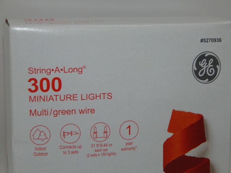 New String A Long GE 300 Mini Multicolor Christmas Lights 31 Feet 150x2 Holiday gallery