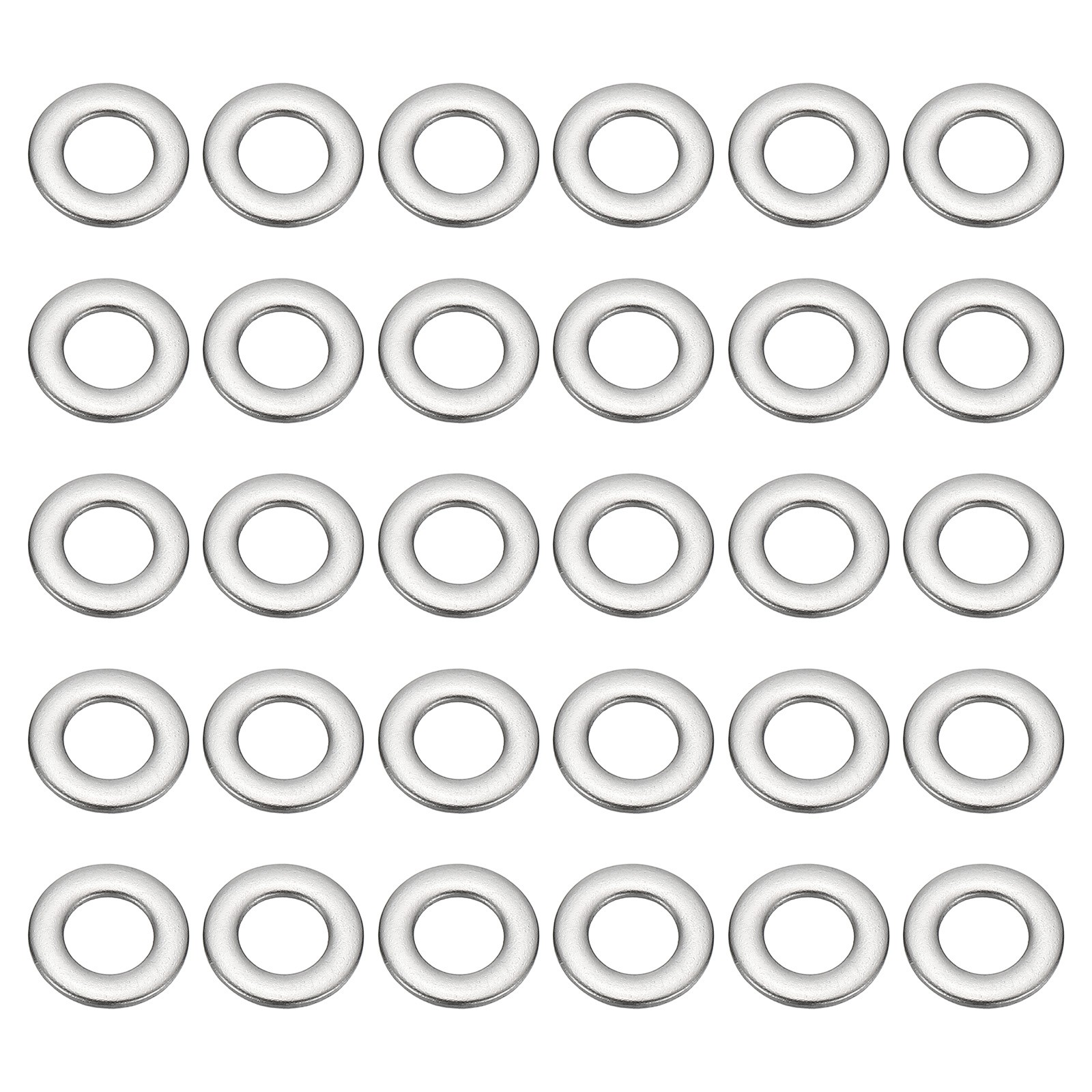 30 Pcs 304 Stainless Steel Flat Washer Metal Washers (M5x10x1mm) gallery
