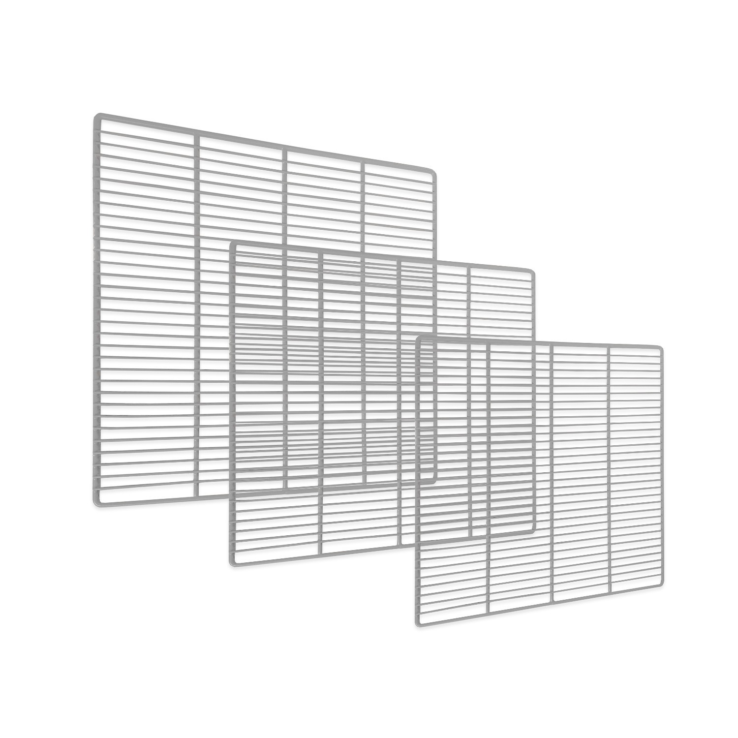Replacement type 3-piece shelf for commercial refrigerator gallery