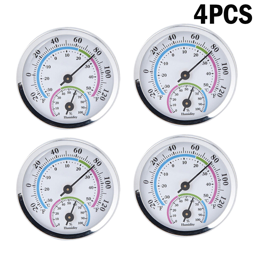 4PC Analog Thermometer Hygrometer Humidity Meter Gauge Temperature Room Indoor gallery