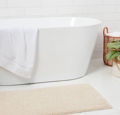 Threshold Antimicrobial Bath Rug – Beige Size 22″x60″ NWOT