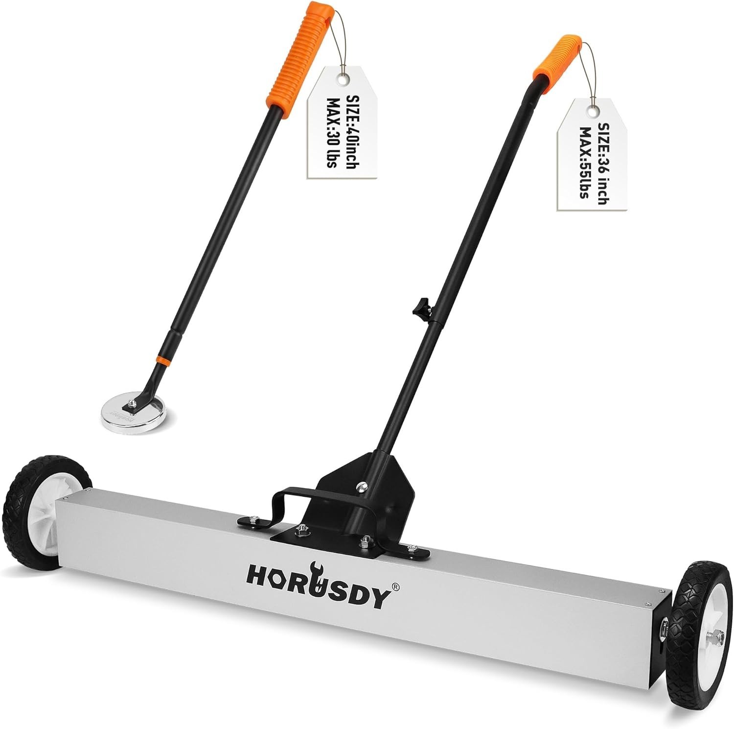 36-Inch Rolling Magnetic Sweeper with Wheels 40-Inch Telescoping Magnetic Pick gallery