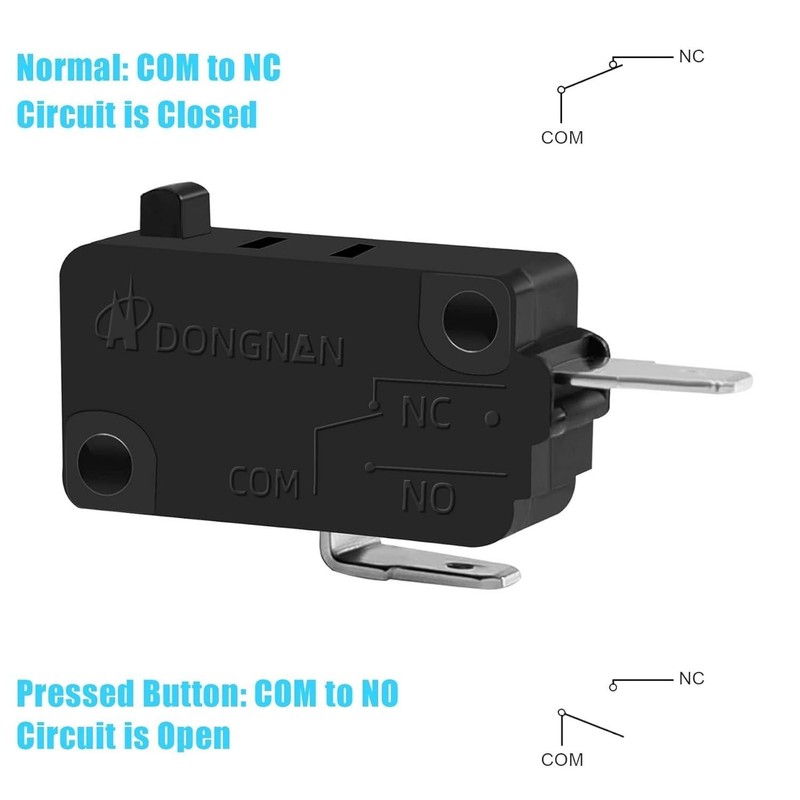 3pcs Microwave Oven Door Switch Replacement Kit 16a 125/250v Compatible Kw3at-16 gallery